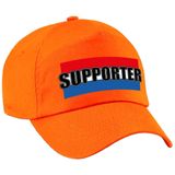 4x stuks oranje supporter pet / cap met Nederlandse vlag - kinderen - EK / WK - Holland fan petje / kleding