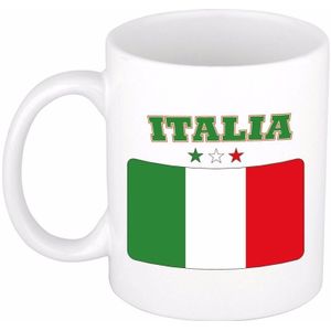 Mok/Beker Italiaanse vlag 300 ml - Landen decoratie feestartikelen Italie