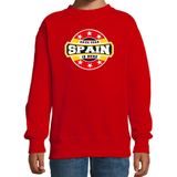 Have fear Spain is here sweater met sterren embleem in de kleuren van de Spaanse vlag - rood - kids - Spanje supporter / Spaans elftal fan trui / EK / WK / kleding