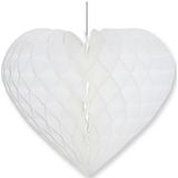 Wit decoratie hart 40 cm