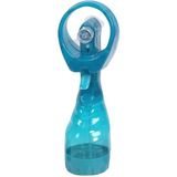 Waterspray ventilator - Turquoise/blauw/groen 28 cm - Zomer ventilator met waterverstuiver - Extra verkoeling