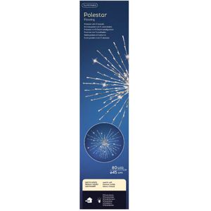 Kerstverlichting LED ster warm wit binnen/buiten 45 cm