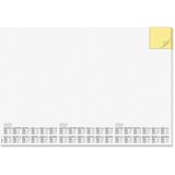 Bureau onderlegger/placemat van papier 59.5 x 41 cm - Kalender - 30 vellen - Bureau beschermer - design memo white