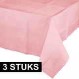 3x Lichtroze tafelkleden 274 x 137 cm - Tafellakens - Tafelversiering