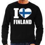 I love Finland supporter sweater / trui voor heren - zwart - Finland landen truien - Finse fan kleding heren