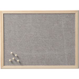 Zeller prikbord - textiel - lichtgrijs - 30 x 40 cm - incl. punaises