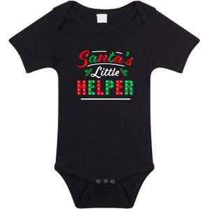 Santas little helper / Het hulpje van de Kerstman Kerst rompertje - zwart - babys - Kerstkleding / Kerst outfit