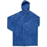 2x Voordelige festival regenjassen/overjassen blauw met capuchon voor volwassenen