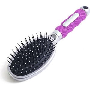 Haarborstel Hairmaster - zilver met roze handvat - 23 x 6 cm - kunststof - heren/dames/kinderen