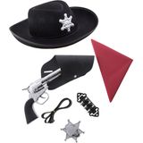 Cowboys speelgoed/verkleed accessoires met cowboy hoed set kinderen 6-delig