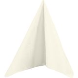 60x Creme witte servetten van papier 33 x 33 cm - Tafeldecoratie 3-laags papieren wegwerp servetjes
