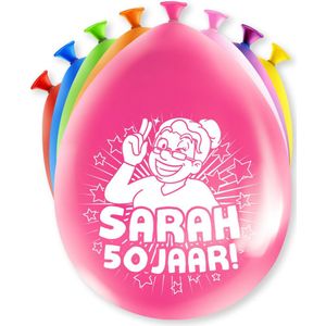 Paperdreams Ballonnen - Sarah/50 jaar feest - 8x stuks - diverse kleuren - 30 cm