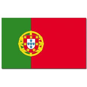 Vlag Portugal 90 x 150 cm feestartikelen - Portugal landen thema supporter/fan decoratie artikelen