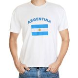 Wit t-shirt Argentinie heren