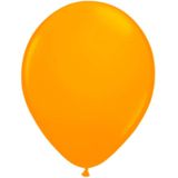 32x stuks Neon fel oranje latex ballonnen 25 cm - Feestversiering/feestartikelen