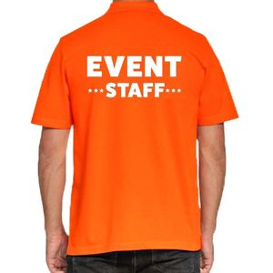 Event staff poloshirt oranje voor heren - event crew / personeel polo shirt