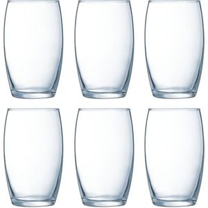 Set van 6x stuks tumbler waterglazen 360 ml van glas - Drinkglazen