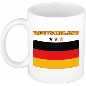 Drink/koffie Mok Duitse vlag 300 ml - Duitse supporters feestartikelen