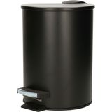 Storage Solutions Prullenbak/pedaalemmer - 2x stuks - zwart - metaal - 3L