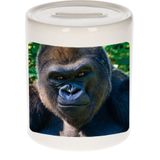 Dieren stoere gorilla foto spaarpot 9 cm jongens en meisjes - Cadeau spaarpotten stoere gorilla gorilla apen liefhebber