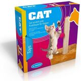 Krabpaal voor kleine katten/poezen of kittens beige - 35 cm hoog