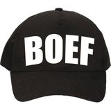 Verkleed Boef pet / baseball cap zwart voor dames en heren - verkleedhoofddeksel / carnaval