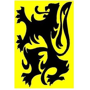 Vlaanderen vlag - polyester - 90 x 150 cm - geel/zwart