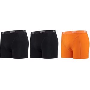 Lemon and Soda boxershorts 3-pak zwart en oranje L