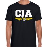 CIA agent verkleed t-shirt zwart voor heren - geheime dienst - verkleedkleding / tekst shirt