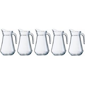 Glazen water karaffen - 5 stuks - 1 liter