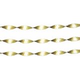 4x Crepepapier slingers goud 6 meter - Feestversiering/feestdecoratie slingers