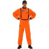 Astronauten kostuum oranje voor heren - astronautenpak
