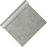 Tafelkleed met loper op rol - polyester - geel - zilver - 120 x 180 cm