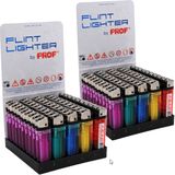 100x Aanstekers in verschillende kleuren 2 x 1 x 8 cm - Sigaretten aanstekers / wegwerpaanstekers