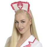 6x stuks roze carnaval verkleed tiara zuster verpleegster - Vrijgezellenfeest