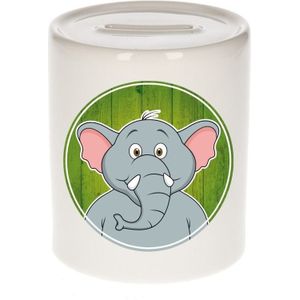 Vrolijke olifant dieren spaarpot 9 cm - olifanten - spaarpotten voor kinderen