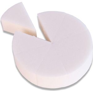 Superstar Schmink sponsjes - 8x - driehoek - latex - wit - 7,5 x 7,5 cm - make-up sponsjes