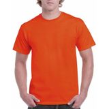 Oranje katoenen shirt voor volwassenen