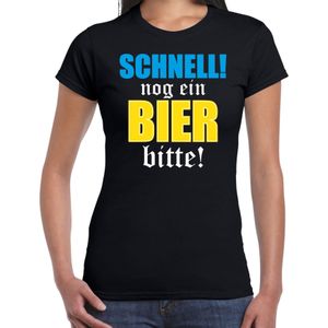 Bellatio Decorations Apres-ski t-shirt wintersport noch ein bier bitte! - zwart - dames