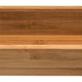 Set van 4x stuks bamboe ladekast/keukenspullen/kantoor vakjes/sorteerbakjes 38 x 8 x 7 cm