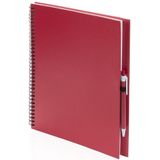 Rood schetsboek/tekenboek met 24 kleurpotloden - Tekenen/kleuren