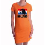Oranje fan jurkje voor dames - met leeuw en vlag - Holland / Nederland supporter - EK/ WK dress / outfit