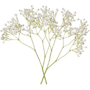 3x stuks kunstbloemen Gipskruid/Gypsophila takken wit 58 cm - Kunstplanten en steelbloemen
