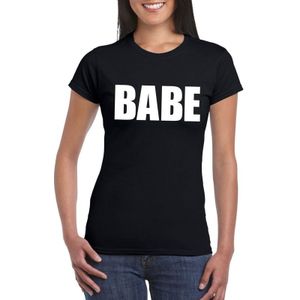 Babe tekst t-shirt zwart dames