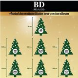 Decoris Kerstballen - 12 stuks - donkergroen - kunststof - 6 cm