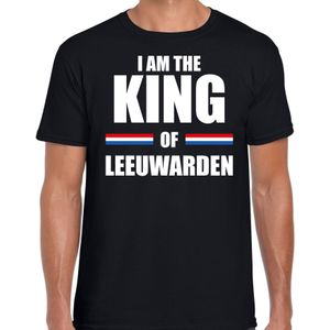 Koningsdag t-shirt I am the King of Leeuwarden - zwart - heren - Kingsday Leeuwarden outfit / kleding / shirt