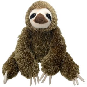 Pluche Luiaard Bruin Knuffel 30 cm - Bosdieren Knuffeldieren - Speelgoed Voor Kinderen