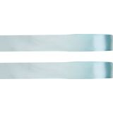 2x Hobby/decoratie lichtblauwe satijnen sierlinten 1 cm/10 mm x 25 meter - Cadeaulint satijnlint/ribbon - Striklint linten