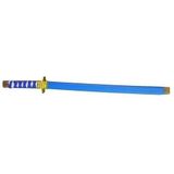 Blauw plastic ninja/ samurai zwaard  60 cm