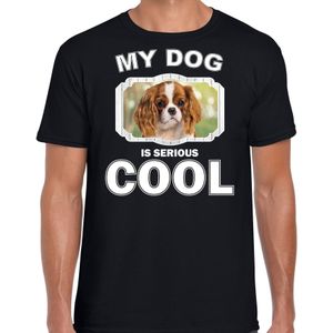Charles spaniel honden t-shirt my dog is serious cool zwart - heren - Cavalier king charles-spaniels liefhebber cadeau shirt